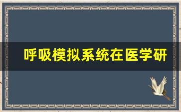 呼吸模拟系统在医学研究中的前景与挑战